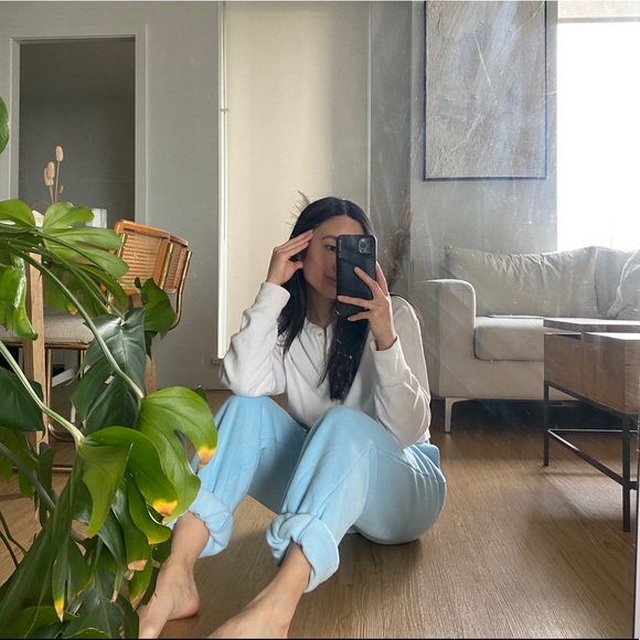 Princess Polly Pants - Princess Polly Baby Blue Sweatpants